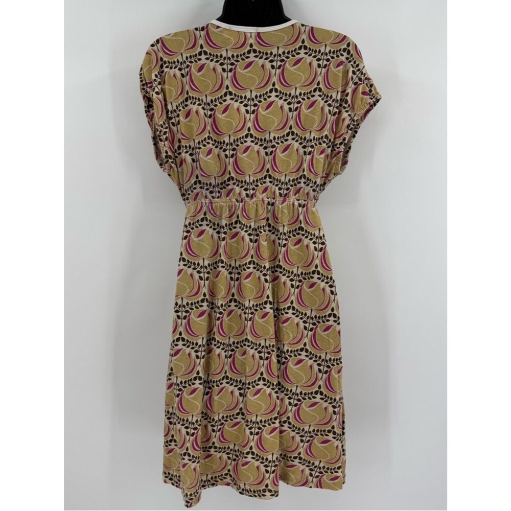 ✦ Anthropologie Puella Y2K Tulip Print Cotton V Neck Mini Dress | Multi | Large - Picture 3 of 5